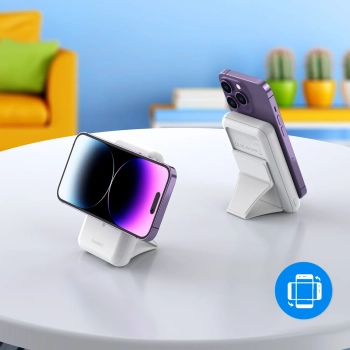  Powerbank 10000 mAh 20W MagSafe USB-A USB-C funkcja podstawki - biały - zdj. dodatkowe 8