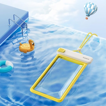  Etui wodoodporne do telefonu 7.2'' IPX8 Deep Dive 4 warstwy - biało-żółte - zdj. dodatkowe 6