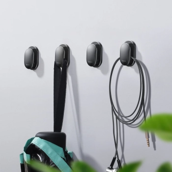  Wieszak haczyk samoprzylepny Small Shell do samochodu. domu. garażu ZESTAW 4szt. - czarny - zdj. dodatkowe 8