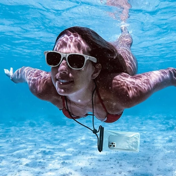  Etui wodoodporne do telefonu 7.2'' z cylindrycznym zapięciem IPX8 AquaGlide - czarne - zdj. dodatkowe 7