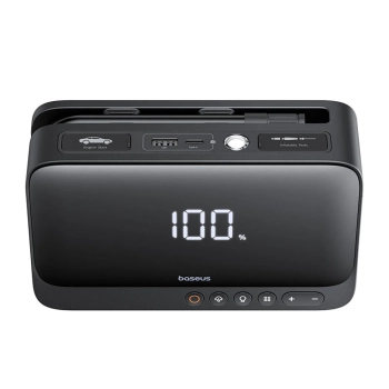  4w1 Jump starter 600A z latarką powerbankiem 6000mAh kompresorem Super Energy - czarny - zdj. dodatkowe 1