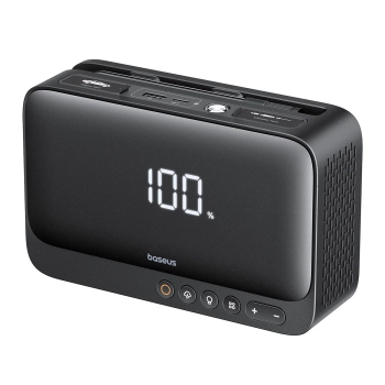  4w1 Jump starter 600A z latarką powerbankiem 6000mAh kompresorem Super Energy - czarny - zdj. dodatkowe 4