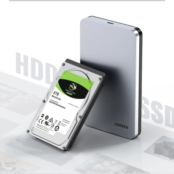  Kieszeń na dysk twardy 2.5'' SATA 3.0 6Gbps + kabel USB-C 0.5m - srebrny - zdj. dodatkowe 9