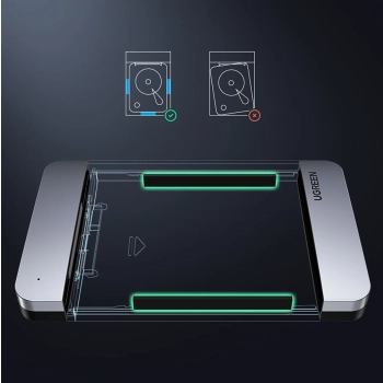  Kieszeń na dysk twardy 2.5'' SATA 3.0 6Gbps + kabel USB-C 0.5m - srebrny - zdj. dodatkowe 5