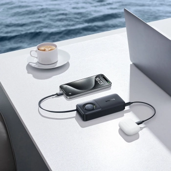  Powerbank 10000mAh 30W z portem USB-C i rozwijanym kablem USB-C Free2Pull - czarny - zdj. dodatkowe 7