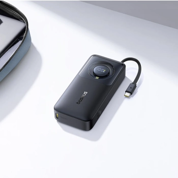  Powerbank 10000mAh 30W z portem USB-C i rozwijanym kablem USB-C Free2Pull - czarny - zdj. dodatkowe 8