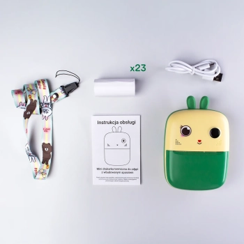  Mini drukarka termiczna z aparatem fotograficznym i kamerą HURC10Z - zielona - zdj. dodatkowe 4