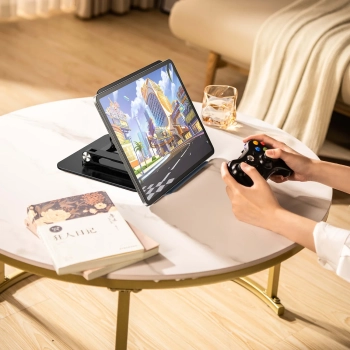  ZESTAW Podstawka pod laptopa aluminiowa 360 + podstawka do smartfona - czarna - zdj. dodatkowe 3