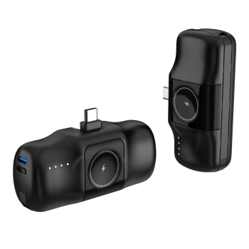  Mini powerbank 5000mAh 15W USB-C i ładowarką do Apple Watch - czarny - zdj. dodatkowe 3