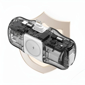  Mini powerbank 5000mAh 15W USB-C i ładowarką do Apple Watch - biały - zdj. dodatkowe 6