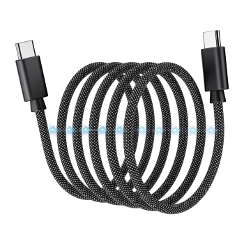  Kabel przewód USB-C 240W PD 3.1 z organizerem magnetycznym 1.2m - czarny - zdj. dodatkowe 1
