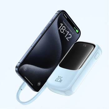  Power bank 10000mAh Qpow Pro+ 22.5W USB-C - niebieski - zdj. dodatkowe 8