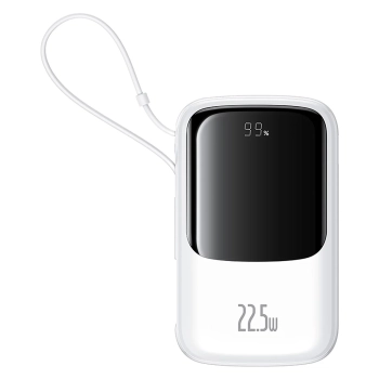 Power bank 10000mAh Qpow Pro+ 22.5W USB-C - biały