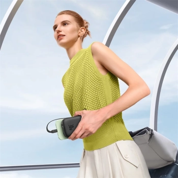  Power bank 10000mAh QPow 2 30W z wbudowanymi kablami USB-C - czarny - zdj. dodatkowe 9