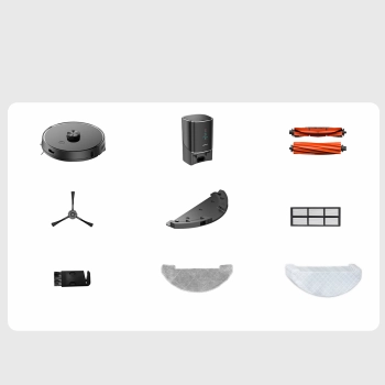  Robot sprzątający odkurzacz funkcją mopa + stacja ładująco - czyszcząca U100 - szary - zdj. dodatkowe 5