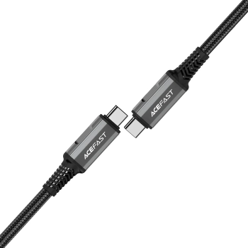  Kabel przewód USB-C USB4 PD3.1 5A do transmisji danych i Video 4K 1m - szaro-czarny - zdj. dodatkowe 1