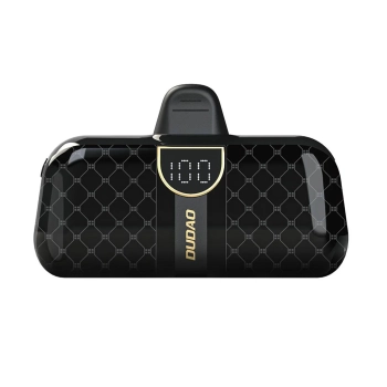  Mini powerbank 5000mAh do telefonu iPhone Lightning i USB-C - czarny - zdj. dodatkowe 1