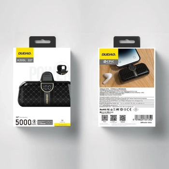  Mini powerbank 5000mAh do telefonu iPhone Lightning i USB-C - czarny - zdj. dodatkowe 4