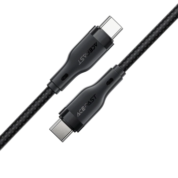  Kabel przewód elastyczny w oplocie USB-C - USB-C 60W 3A 1.2m - czarny - zdj. dodatkowe 3