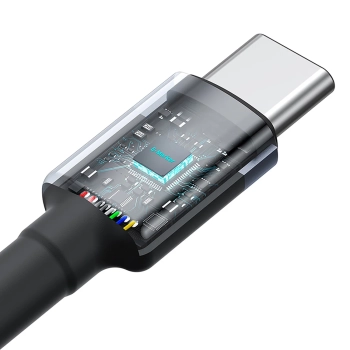  2x Kabel przewód Cafule USB-C - USB-C 100W 2m - czerwono-czarny i czarno-szary - zdj. dodatkowe 5