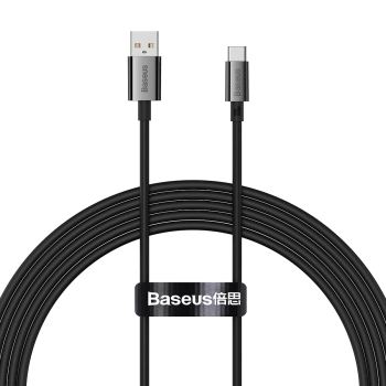 Kabel przewód Superior Series USB-A - USB-C 100W do Huawei Honor 1.5m - czarny