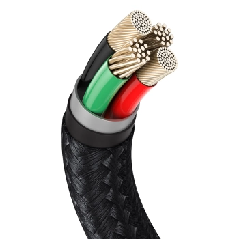  Kabel przewód Cafule Series Metal Data USB-A - iPhone Lightning 2.4A 1m - czarny - zdj. dodatkowe 5