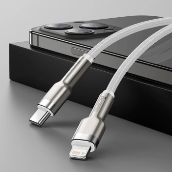  Kabel przewód Cafule Series Metal Data USB-C - iPhone Lightning 20W PD 1m - biały - zdj. dodatkowe 10