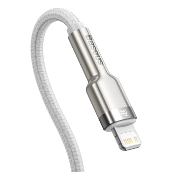  Kabel przewód Cafule Series Metal Data USB-C - iPhone Lightning 20W PD 1m - biały - zdj. dodatkowe 2