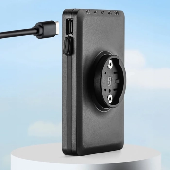  2w1 Lampka rowerowa przednia 150lm pod licznik z powerbankiem 5000mAh IPX6 - czarna - zdj. dodatkowe 6