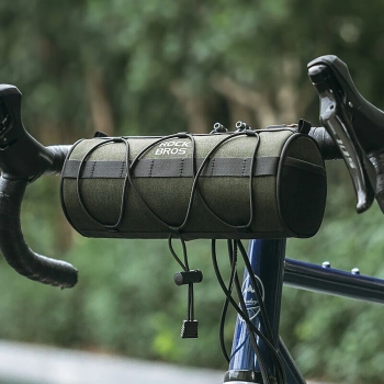  Torba rowerowa mocowana na kierownicę ramę pod siodełko 2l - zielona - zdj. dodatkowe 7