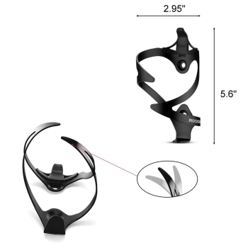  Uchwyt aluminiowy rowerowy na bidon butelkę - czarny - zdj. dodatkowe 2