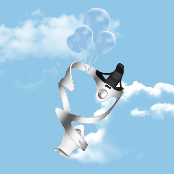  Uchwyt aluminiowy rowerowy na bidon butelkę - biały - zdj. dodatkowe 3