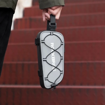  Torba sakwa rowerowa mocowana na ramę 0.9l - srebrna - zdj. dodatkowe 4