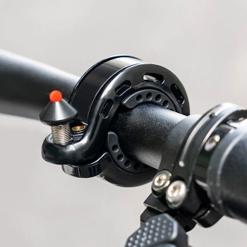  Dzwonek rowerowy w kształcie litery Q 100db - czarny - zdj. dodatkowe 1