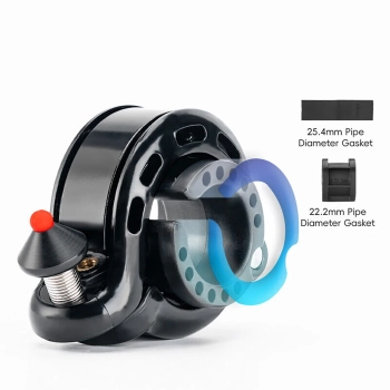  Dzwonek rowerowy w kształcie litery Q 100db - czarny - zdj. dodatkowe 3