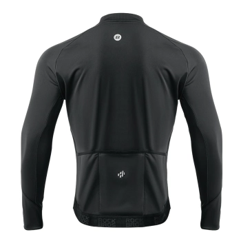  Koszulka kolarska rowerowa z długim rękawem ciepła jesień/zima M - czarna - zdj. dodatkowe 2