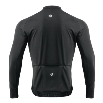  Koszulka kolarska rowerowa z długim rękawem ciepła jesień/zima L - czarna - zdj. dodatkowe 2