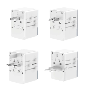  Uniwersalana ładowarka adapter podróżny 65W EU / US / JP / AUS / UK 2x USB-C 2x USB-A - biały - zdj. dodatkowe 1