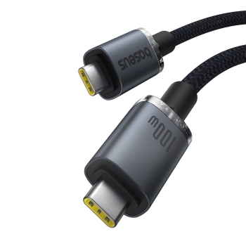  Kabel przewód Crystal Shine USB-C - USB-C USB3.2 100W 20Gbps 1.5m - czarny - zdj. dodatkowe 3