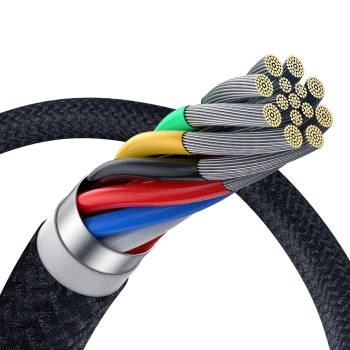  Kabel przewód Crystal Shine USB-C - USB-C USB3.2 100W 20Gbps 1.5m - czarny - zdj. dodatkowe 5