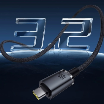  Kabel przewód Crystal Shine USB-C - USB-C USB3.2 100W 20Gbps 1.5m - czarny - zdj. dodatkowe 8