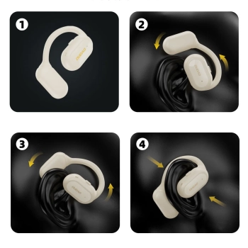  Słuchawka biznesowa OWS U4A z mikrofonem do rozmów Bluetooth 5.3 IPX5 - biała - zdj. dodatkowe 4