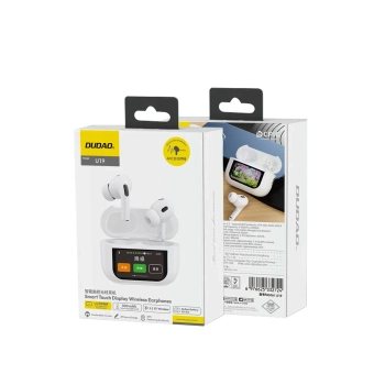  Słuchawki U19 douszne TWS bezprzewodowe Bluetooth 5.3 z wyświetlaczem LED - białe - zdj. dodatkowe 2