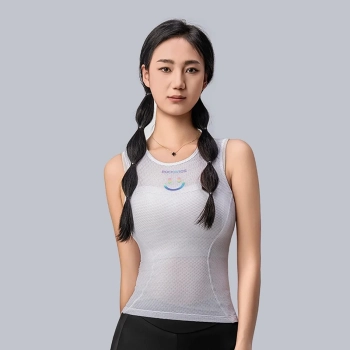  Koszulka kamizelka rowerowa tkanina 3D damska szybkoschnąca XL / XXL - biała - zdj. dodatkowe 4