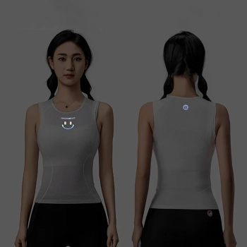  Koszulka kamizelka rowerowa tkanina 3D damska szybkoschnąca XL / XXL - biała - zdj. dodatkowe 6