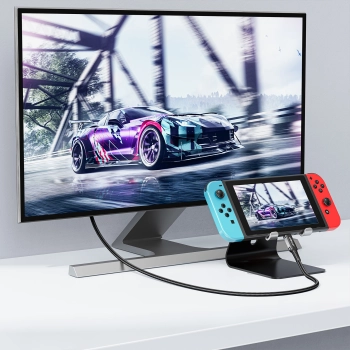  Kabel przewód audio-video USB-C - HDMI 4K 60Hz HDR 1.8m - czarny - zdj. dodatkowe 5