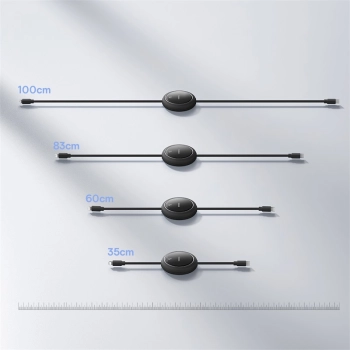  Kabel przewód zwijany Free2Pull USB-C - iPhone Lightning 20W 1m - czarny - zdj. dodatkowe 10