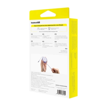  Kabel przewód zwijany Free2Pull USB-C - iPhone Lightning 20W 1m - fioletowy - zdj. dodatkowe 7