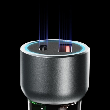  Ładowarka samochodowa R4T 30W USB-A USB-C - szara - zdj. dodatkowe 3