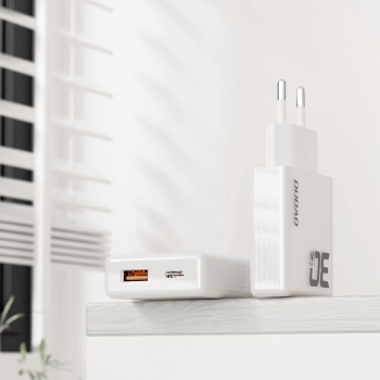  Ładowarka sieciowa GaN A30EUL 30W USB-A USB-C + kabel USB-C - Lightning - biała - zdj. dodatkowe 3